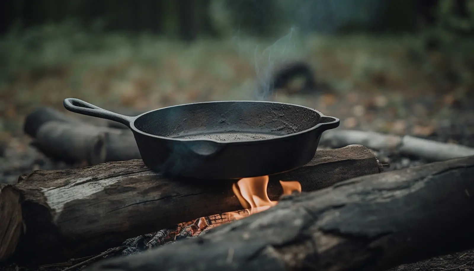 A cast iron pan