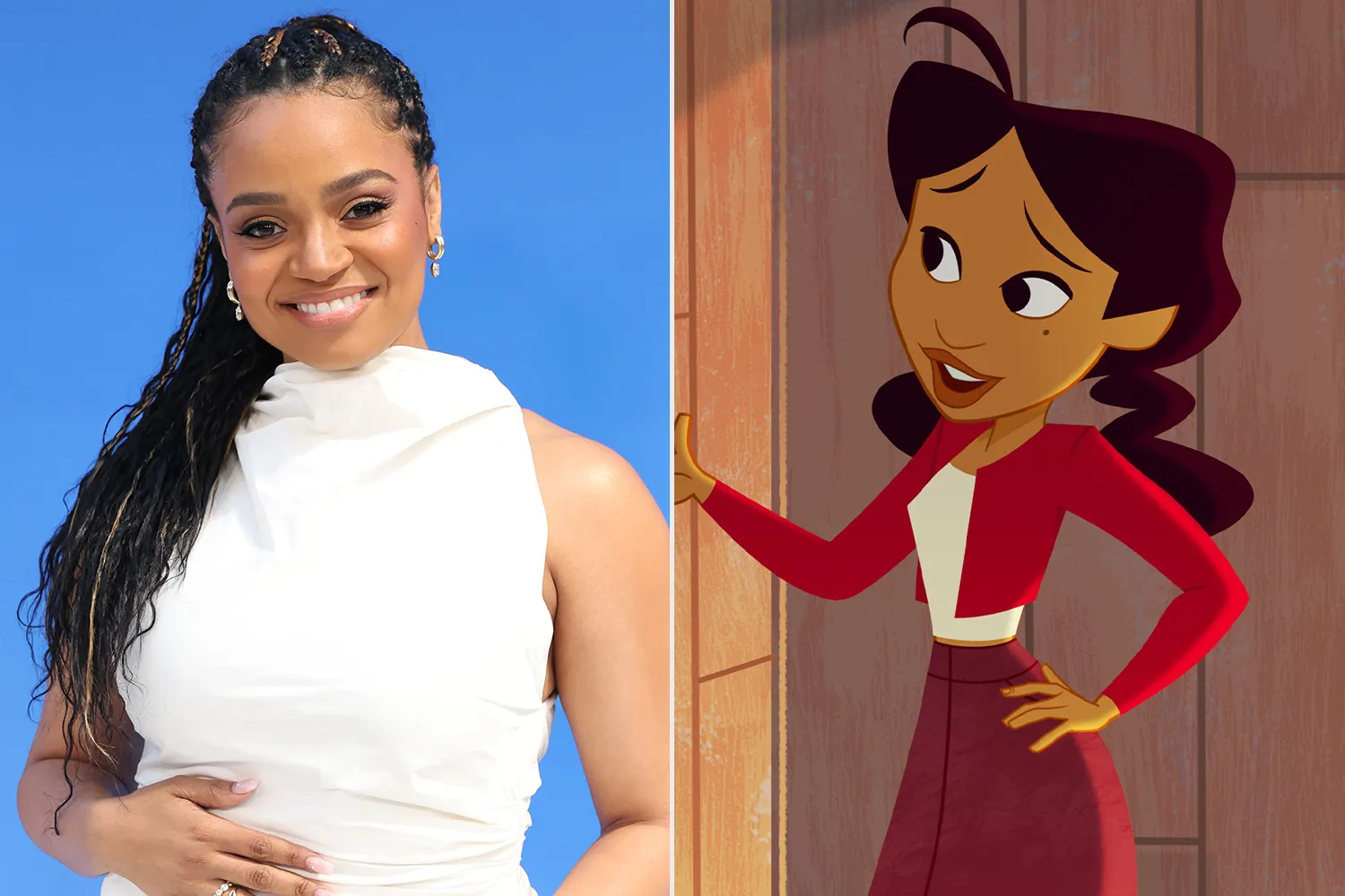 Kyla Pratt attends the 2026 ESSENCE Black Women In Hollywood Awards; Penny Proud in āThe Proud Family: Louder and Prouderā. Monica Schipper/Getty; Disney Kyla Pratt attends the 2026 ESSENCE Black Women In Hollywood Awards; Penny Proud in āThe Proud Family: Louder and Prouderā. Monica Schipper/Getty; Disney