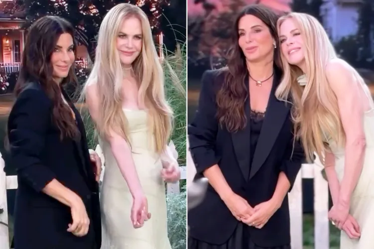 Sandra Bullock and Nicole Kidman behind the scenes of the ‘Practical Magic 2’ movie. Credit : Nicole Kidman/Instagram (2)