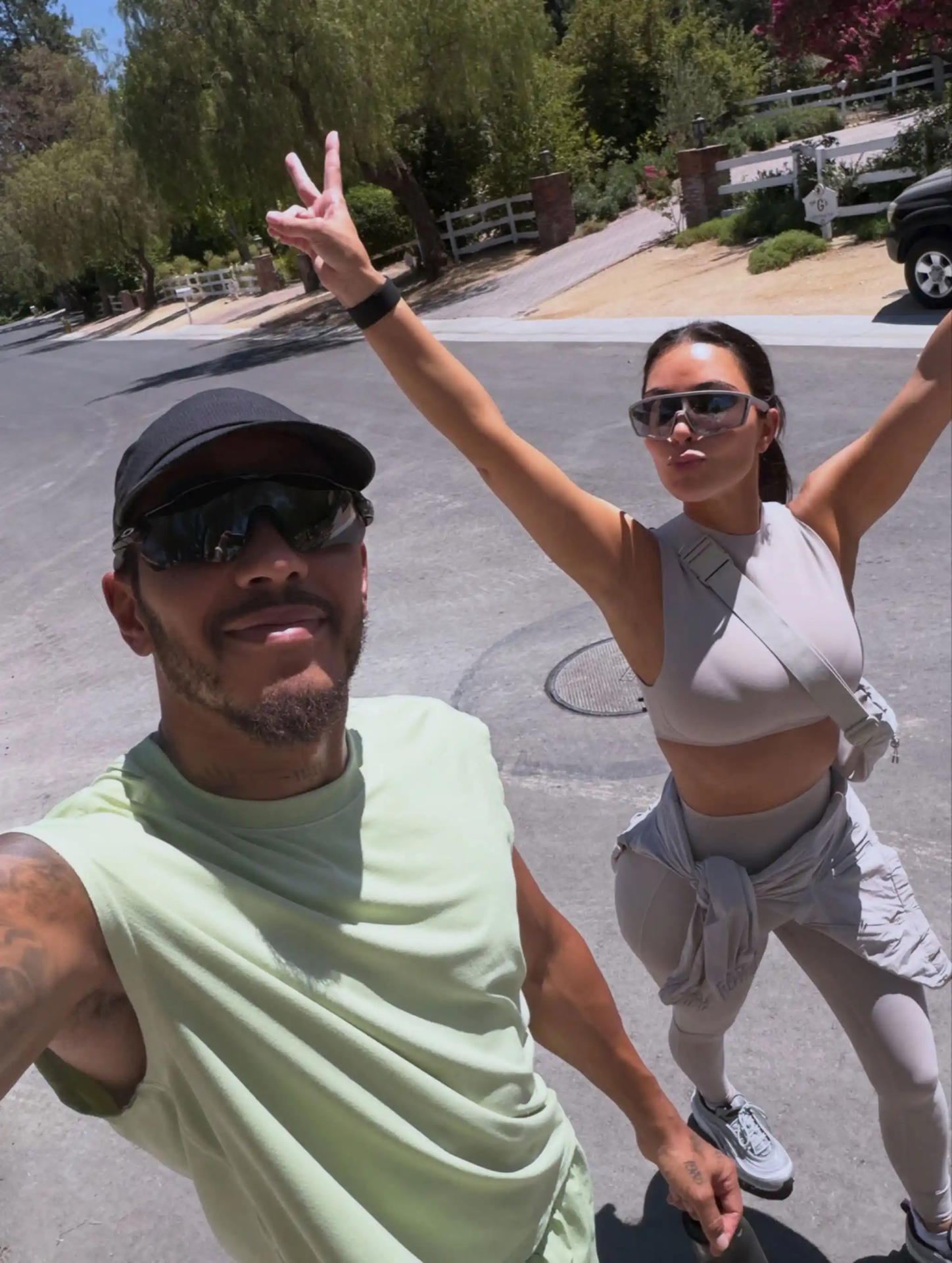 Lewis Hamilton and Kim Kardashian. Lewis Hamilton/Instagram Lewis Hamilton and Kim Kardashian. Lewis Hamilton/Instagram