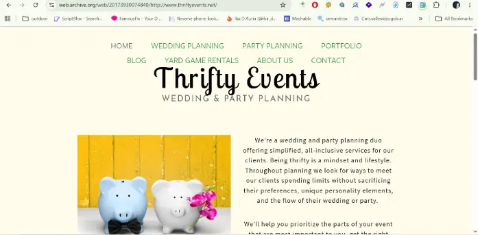 Thrifty Events Wedding & Party Planning