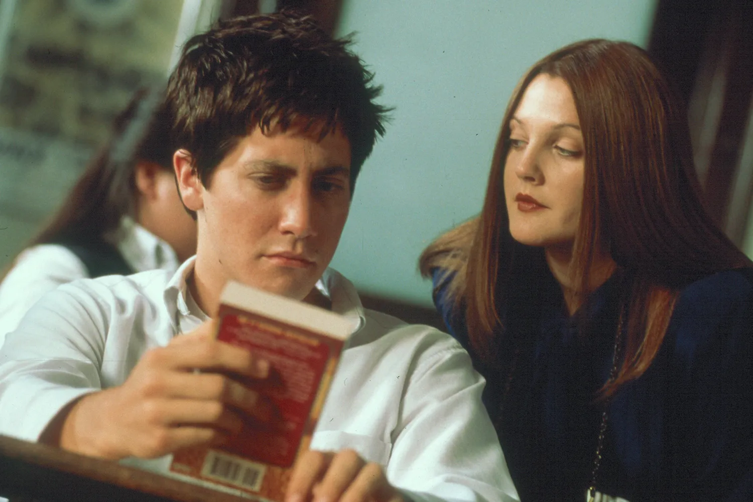 Jake Gyllenhaal and Drew Barrymore in ‘Donnie Darko’. Dale Robinette/Flower/Gaylord/Adam Fields Prod/Kobal/Shutterstock
