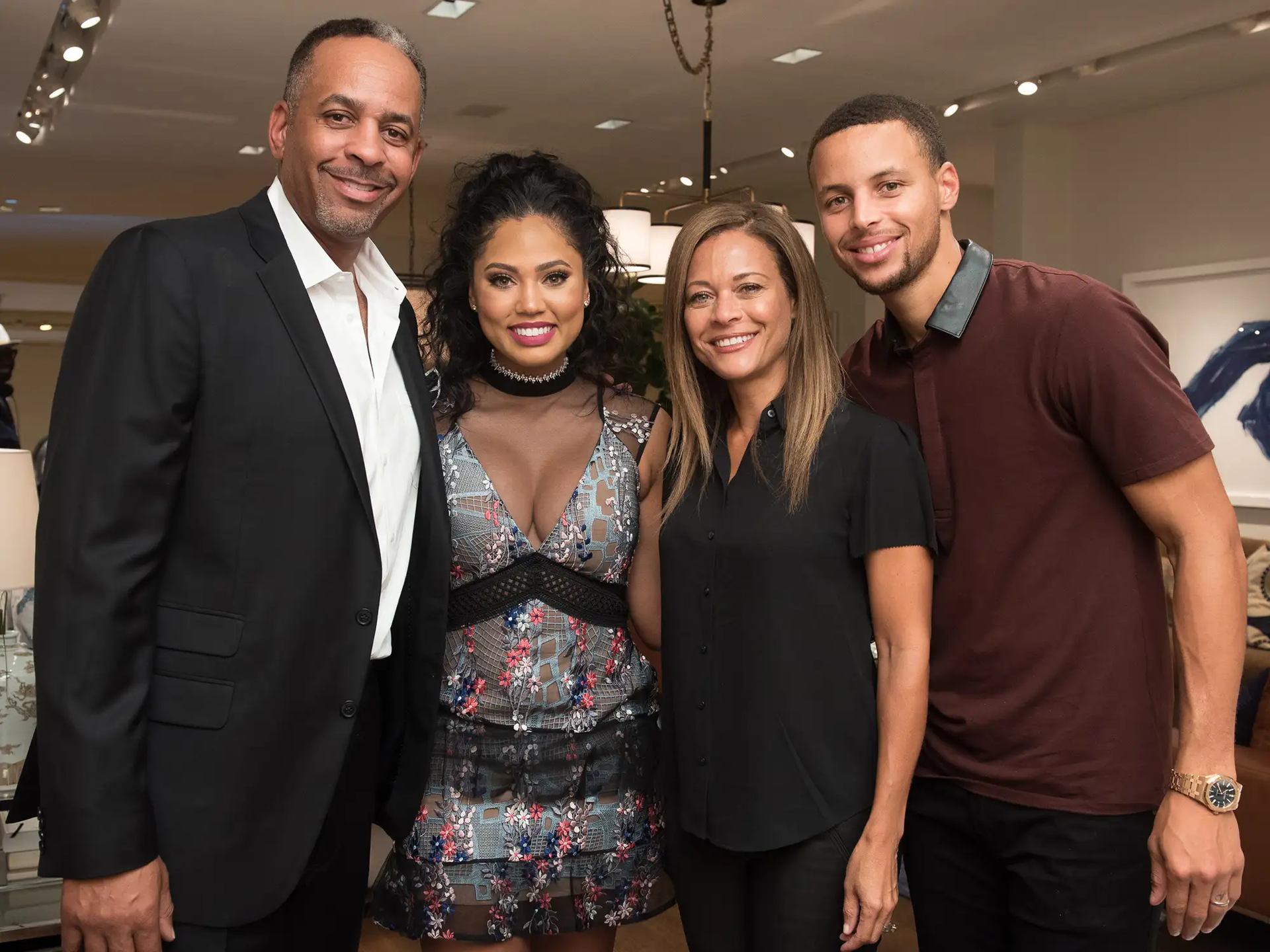 Dell, Ayesha, Sonya and Stephen Curry at Williams-Sonoma Ayesha Curry Book Signing on Sept. 20, 2016 in New York. Jared Siskin/Patrick McMullan/Getty Dell, Ayesha, Sonya and Stephen Curry at Williams-Sonoma Ayesha Curry Book Signing on Sept. 20, 2016 in New York. Jared Siskin/Patrick McMullan/Getty