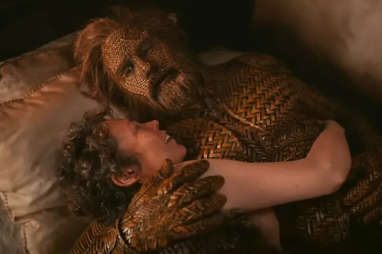 lexander Skarsgard and Olivia Colman in ‘Wicker’. Credit : Black Bear