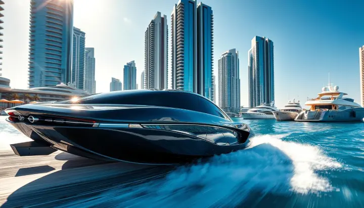 Explore Dubai Marina with Jet Car Dubai Rentals